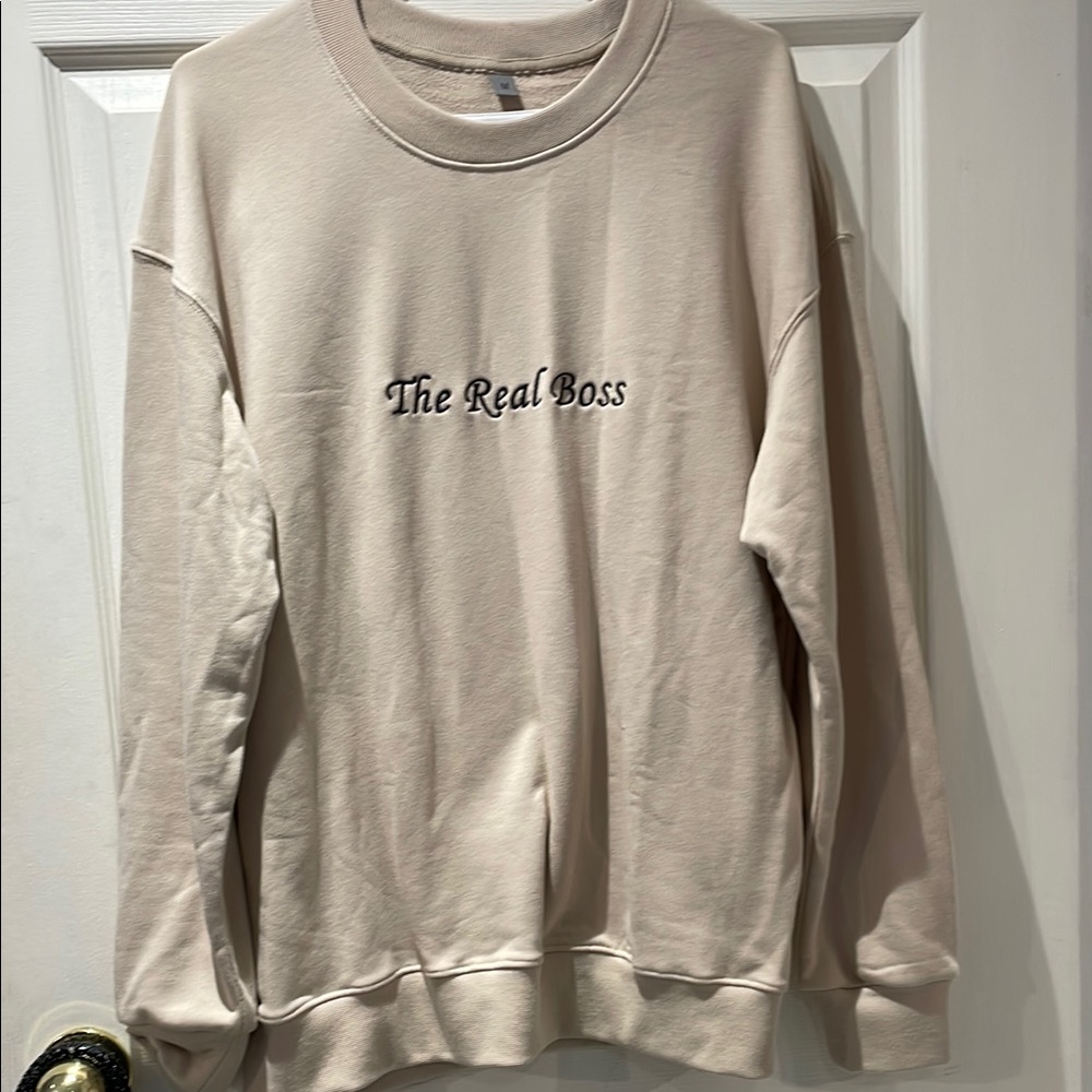 The Real Boss Cream Sweater